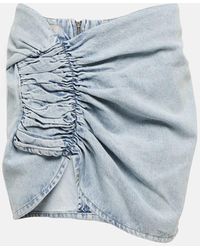 The Mannei - Wishaw Ruched Denim Miniskirt - Lyst