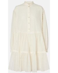 Valentino - Broderie Anglaise Cotton Shirt Dress - Lyst