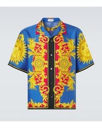 Versace - Printed Silk Bowling Shirt - Lyst