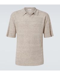 The Row - Reggie Linen-Blend Polo Shirt - Lyst
