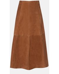Jonathan Simkhai - Bonnie Suede Midi Skirt - Lyst