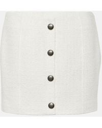 Alessandra Rich - Checked Tweed Boucle Miniskirt - Lyst