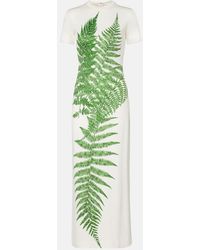 Oscar de la Renta - Fern Printed Jersey Dress - Lyst