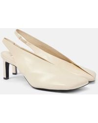 Jil Sander - Leather Slingback Pumps - Lyst