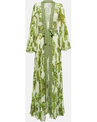 Etro - Berry-print Pleated Beach Cover-up - Lyst