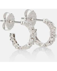 Suzanne Kalan - Fireworks 18kt White Gold Hoop Earrings With Diamonds - Lyst