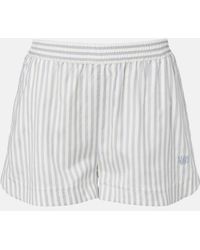 Stella McCartney - Silk And Wool Striped Shorts - Lyst