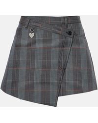 Acne Studios - Irinna Wool-Blend Plaid Wrap Skirt - Lyst