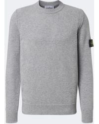 Stone Island - Compass Badge Wool-Blend Sweater - Lyst