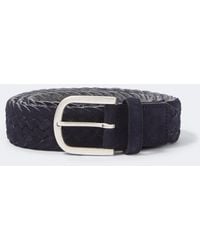 Canali - Braided Suede Belt - Lyst