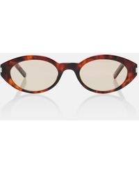 Saint Laurent - Sl 567 Oval Sunglasses - Lyst