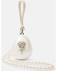 Simone Rocha - Clutch Egg Micro Con Cristalli E Perle Bijoux - Lyst