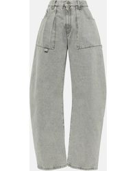 The Attico - Effie Mid-rise Barrel-leg Jeans - Lyst