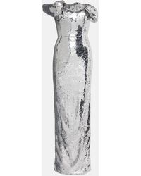 Rachel Gilbert - Tamzin Sequined One-Shoulder Gown - Lyst