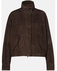 Brunello Cucinelli - Veste Bomber En Daim - Lyst