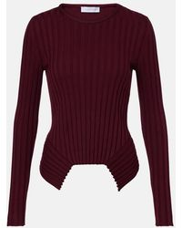 Stella McCartney - Ribbed-Knit Cotton Top - Lyst