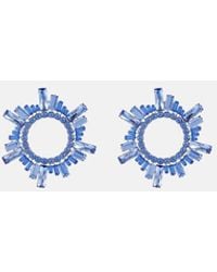 AMINA MUADDI - Begum Crystal-Embellished Earrings - Lyst