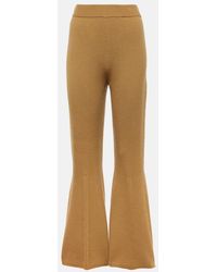 JOSEPH - Wool-Blend Knit Flared Pants - Lyst