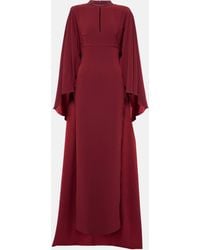 Roland Mouret - Caped Crystal-embellished Gown - Lyst