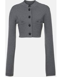 KHAITE - Cropped-Cardigan Ello Aus Einem Wollgemisch - Lyst