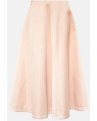 Altuzarra - Varda Satin Midi Skirt - Lyst