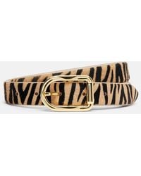 DEHANCHE - Mija Zebra-Print Calf Hair Belt - Lyst