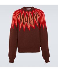 Marni - Logo Wool Jacquard Sweater - Lyst