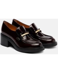 Tod's - 60 Leather Loafer Pumps - Lyst