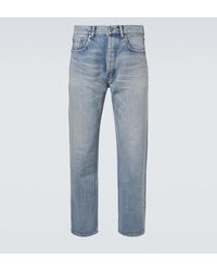 Saint Laurent - Distressed Straight Jeans - Lyst
