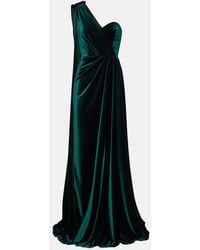 Monique Lhuillier - One-Shoulder Velvet Gown - Lyst