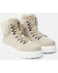 Bogner - Antwerp Suede And Shearling Lace-up Boots - Lyst