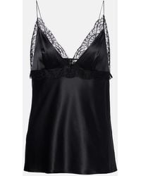 Nina Ricci - Lace-Trimmed Silk-Blend Satin Camisole - Lyst
