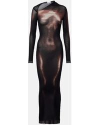 Jean Paul Gaultier - Trompe L'Oeil Mesh Maxi Dress - Lyst