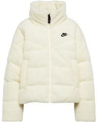 Nike City Therma-fit Faux Fur Puffer Jacket - White