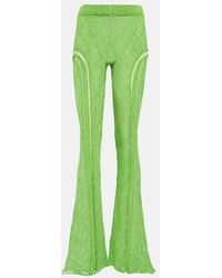 Roberta Einer - Disco High-Rise Flared Cotton Pants - Lyst