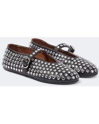 Alaïa - Strass Ballet Flats - Lyst