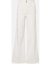 FRAME - Jean The Seamed Wide A Taille Haute - Lyst