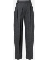 KHAITE - High-Rise-Hose Dugan Aus Wolle - Lyst