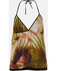 Dries Van Noten - Top de algodon y seda - Lyst