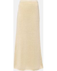 The Row - Fumaia Knitted Silk Maxi Skirt - Lyst