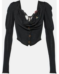 Vivienne Westwood - Top de lana y seda con mangas abullonadas - Lyst