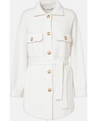 Brunello Cucinelli - Belted Wool, Cashmere, And Silk Cardigan - Lyst