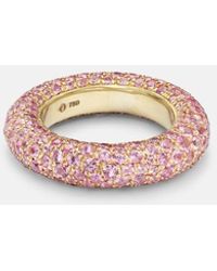 Octavia Elizabeth - Blossom Bubble 18kt Gold Ring With Sapphires - Lyst