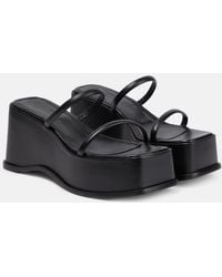 Souliers Martinez - Salada Wedge Platform Leather Sandals - Lyst