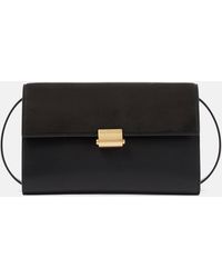 The Row - Laurie Suede And Leather Crossbody Bag - Lyst