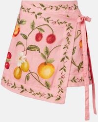 Agua Bendita - Luna Printed Linen Beach Cover-Up - Lyst