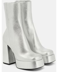 Versace - Aevitas 170Mm Metallic-Effect Boots - Lyst
