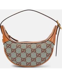 Gucci - Ophidia Mini Leather-trimmed Shoulder Bag - Lyst