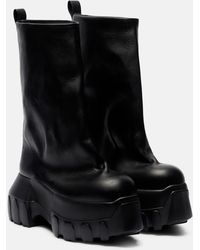 Rick Owens - Mega Tractor Leather Mid-Calf Boots - Lyst