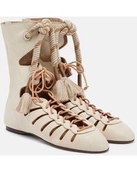 Isabel Marant - Liade Leather Lace-Up Ankle Boots - Lyst